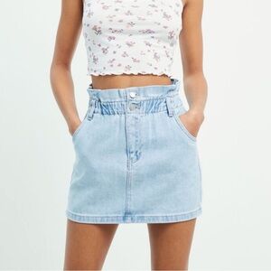 PacSun Paperbag Waist Denim Skirt Size Small